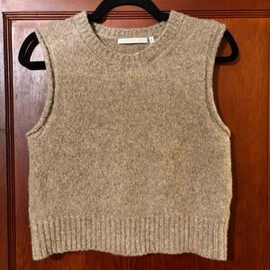 Helmut Lang Wool Sweater Vest, Size Small, Brown